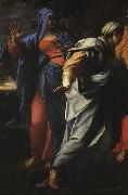 CARRACCI, Annibale Holy Women at the Tomb of Christ (detail) fg oil painting on canvas